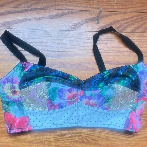 Dolce & Gabbana Patchwork Drill Brocade Bustier Top and Culotte Shorts Briefs - Picture 14 of 16